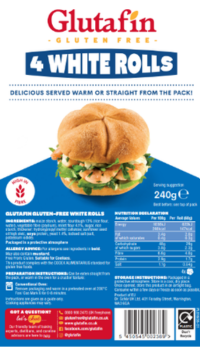 Glutafin Gluten Free 4 White Rolls