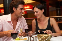 Picture of a Couple Enjoying Dinner