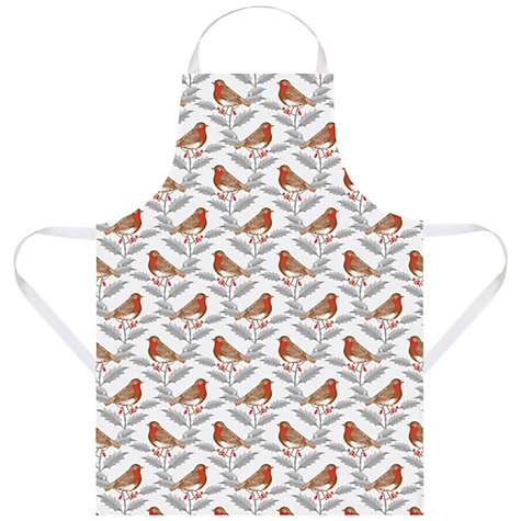 Apron with a Robin Print