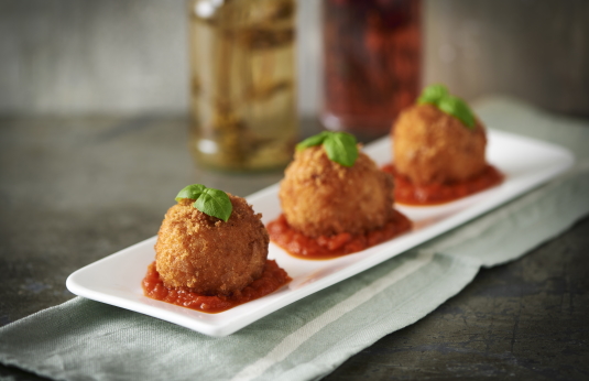 Gluten Free Mozzarella and Sundried Tomato Arancini