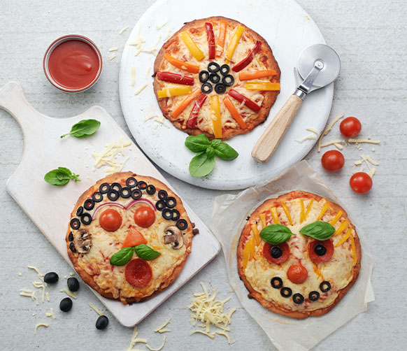 Gluten Free Funny Face Pizzas