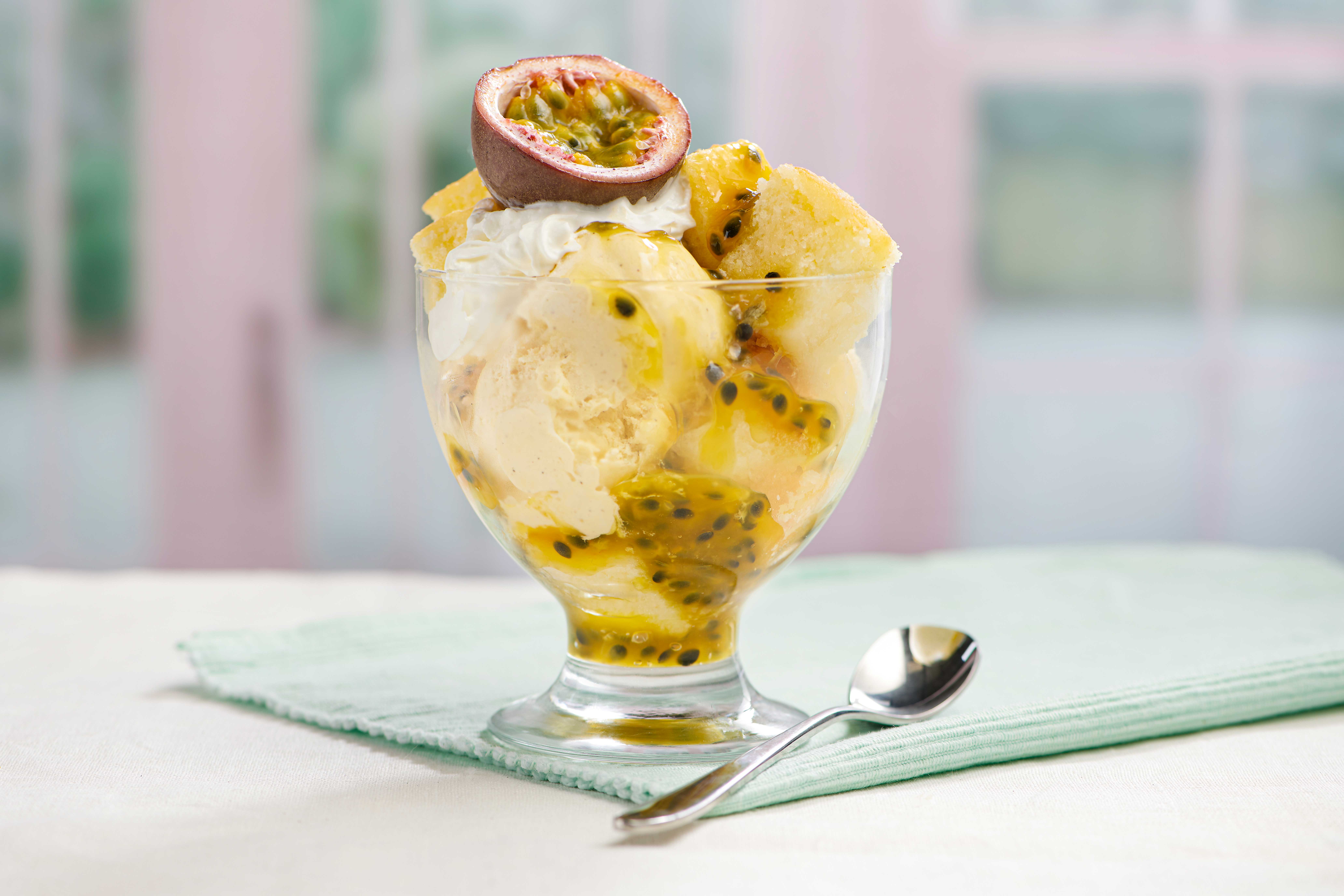 Gluten Free Passionfruit Prosecco Sundae