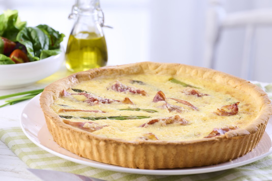 Gluten Free Parmesan, Asparagus and Parma Ham Quiche