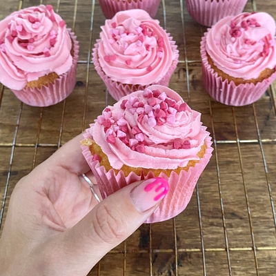 Gluten Free Pink Cupcakes