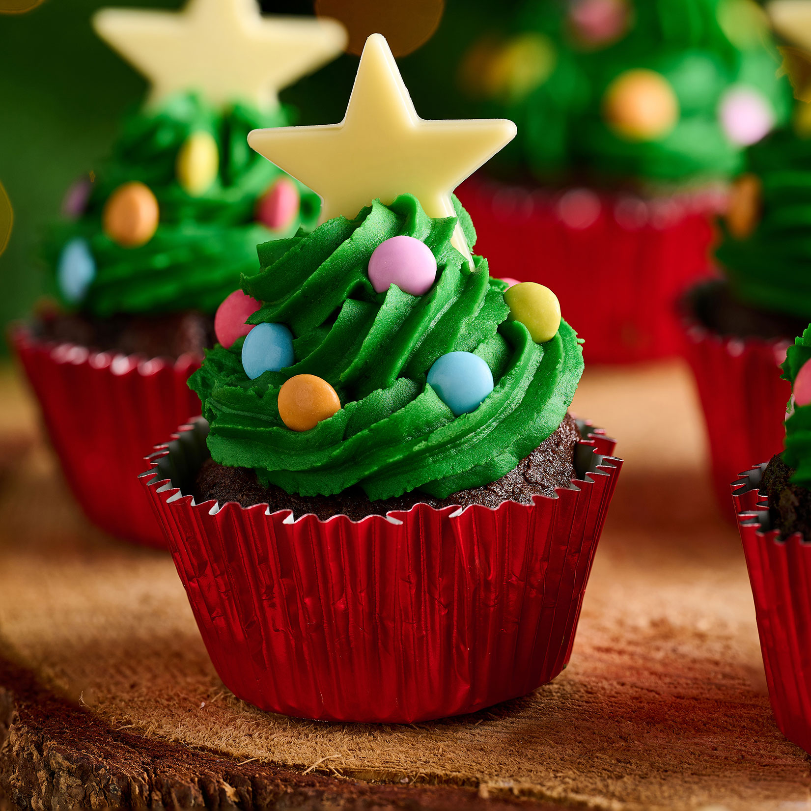 Christmas Tree Chocolate Orange Cupcakes