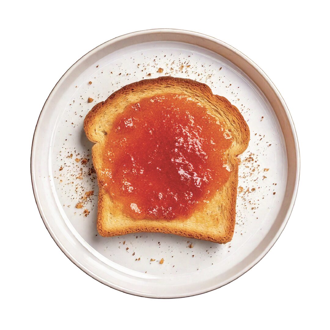 gluten free toast with marmalade