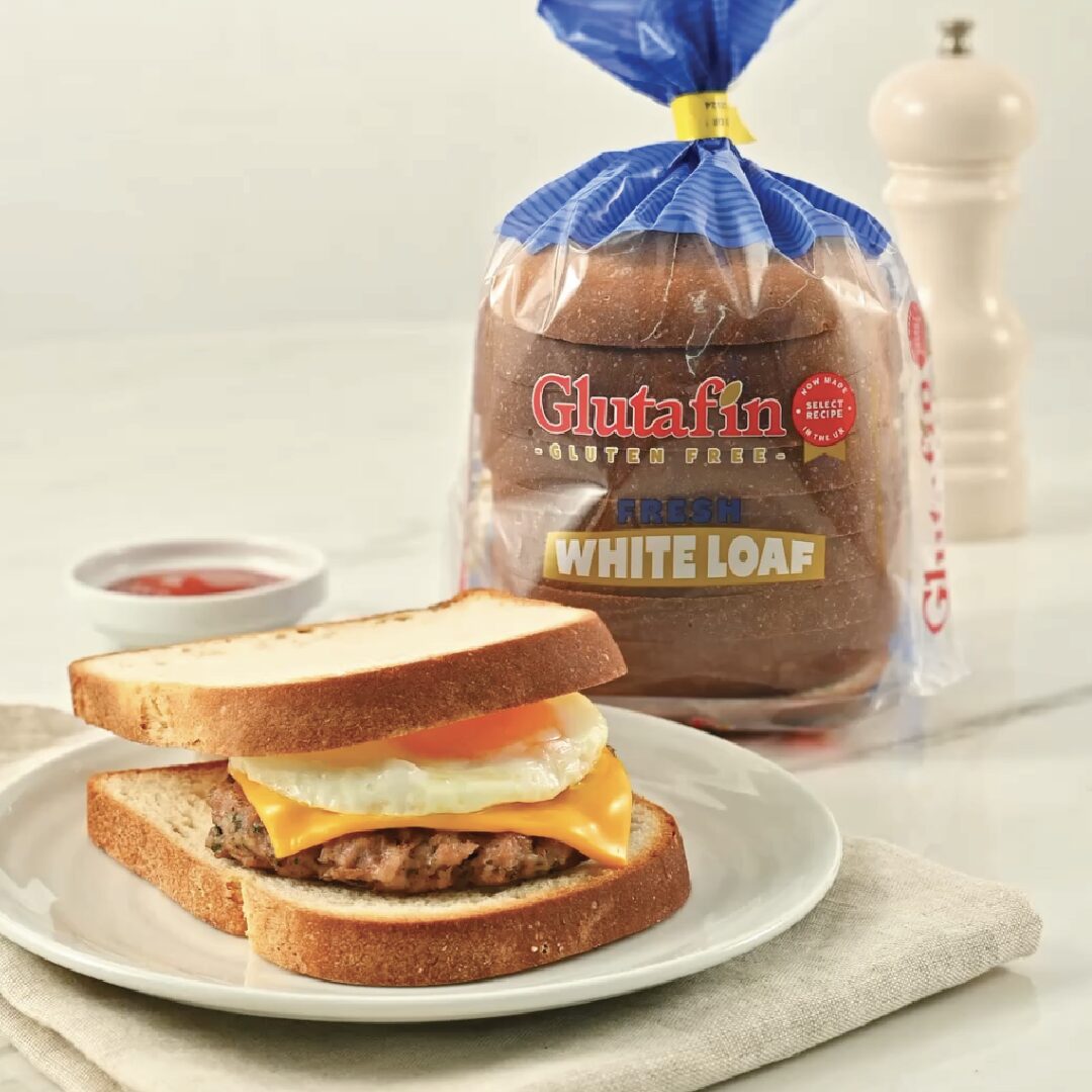 sausage and egg mc muffin on fresh white gluten free bread